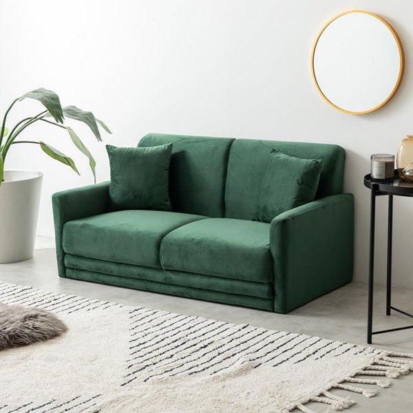 コンパクトベロアソファ Ami【アミ】2人掛けソファ - ソファ・ベッド