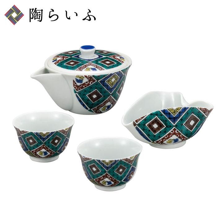 宝瓶揃 古九谷石畳文 / 大志窯