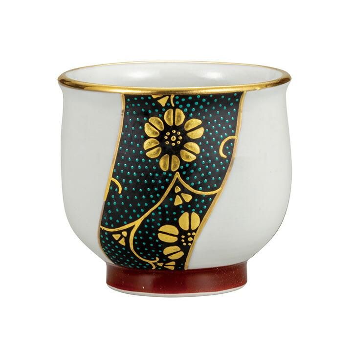 ぐい呑 本金捻青粒鉄仙 / 上野真奈美