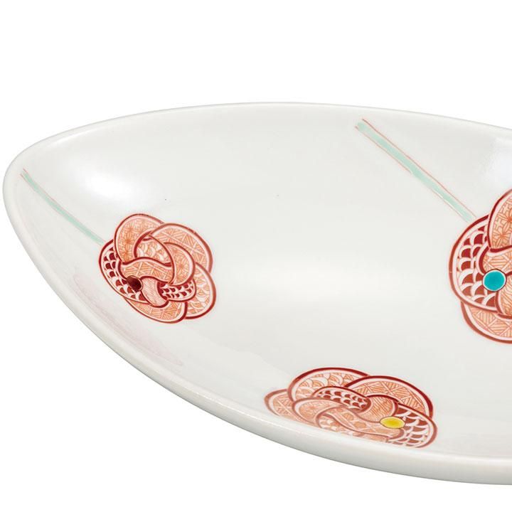 8.5号鉢 赤絵水引文 / 大志窯