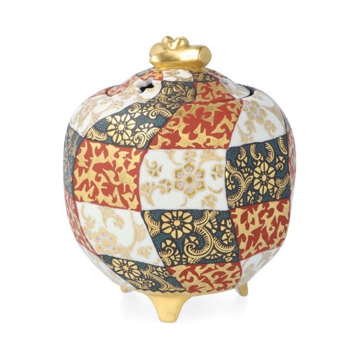 香炉 盛金唐草文青白粒 | 仲田錦玉 - 和食器の通販なら九谷焼専門店の