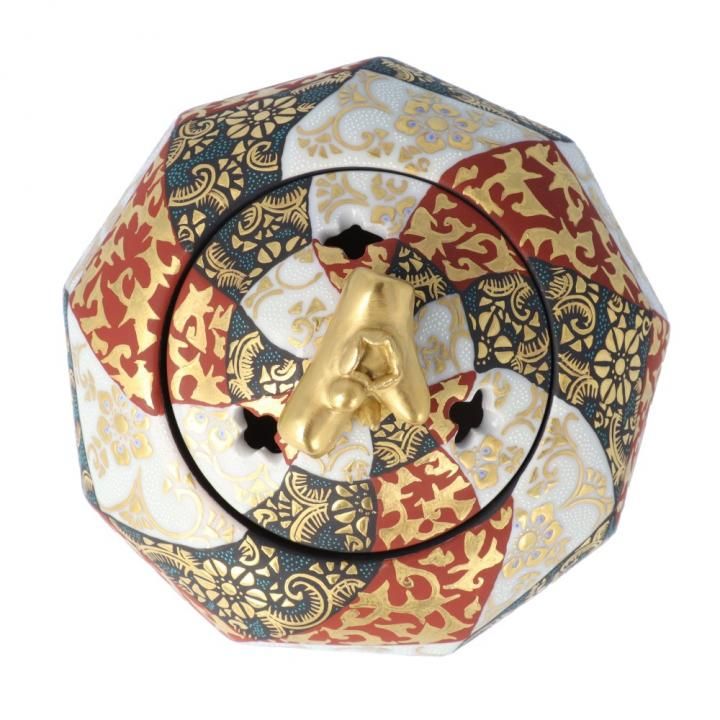 香炉 盛金唐草文青白粒 | 仲田錦玉 - 和食器の通販なら九谷焼専門店の