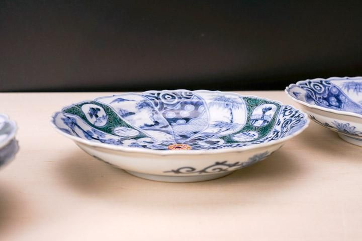 宮内庁御用窯】6号皿揃 色絵祥瑞/山本長左 （木箱入り） - 和食器の