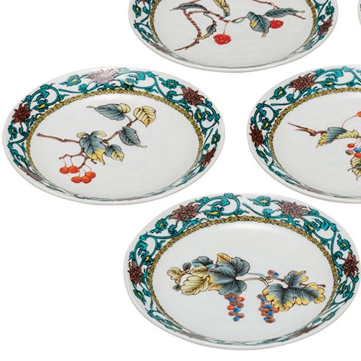 5.5号皿揃 山の幸絵変り