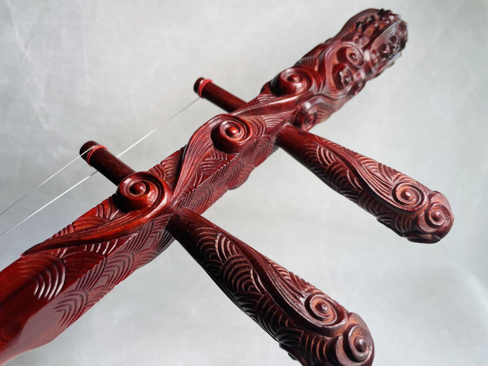 流水彫刻紫檀二胡 N-STW60-0101（試聴可） - 二胡の通販、卸販売なら