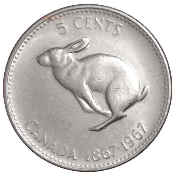 カナダ建国100周年記念5セント銀貨|カナダ|コレクターズショップ