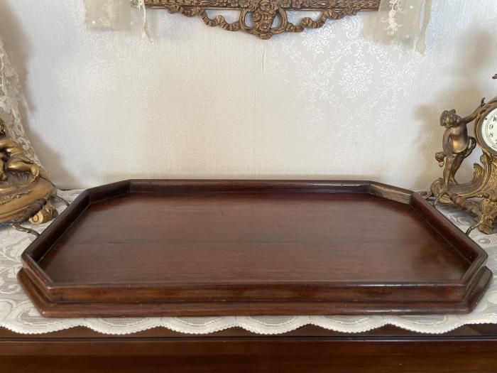 マホガニー ハンドル付きトレー - アンティークと薔薇雑貨のお店