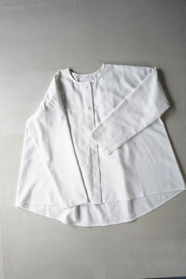 evam eva cotton wool no collar shirt