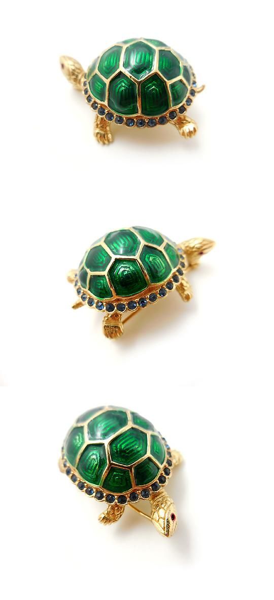 CINER（サイナー）☆オレンジゴールドの甲羅 小さな亀のヴィンテージ