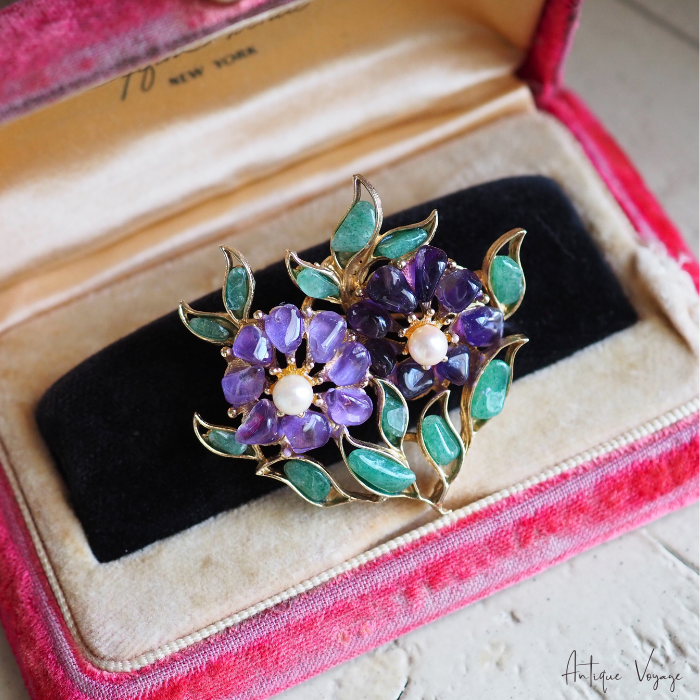 SWOBODA（スワボダ）☆天然石アメジスト、アベンチュリン、淡水パール