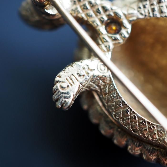 CINER（サイナー）☆オレンジゴールドの甲羅 小さな亀のヴィンテージ