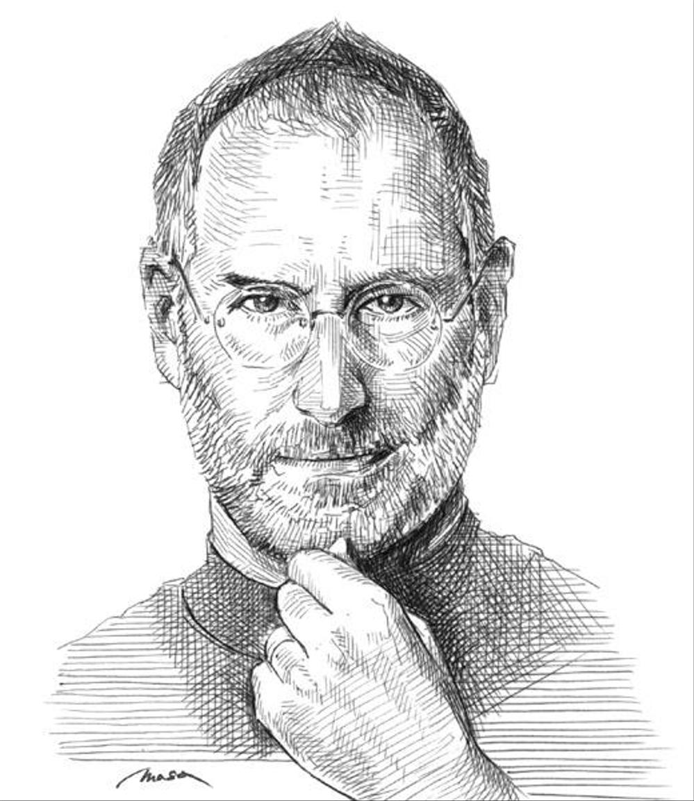 スティーブジョブズ（ボールペン画） - ランサーズ