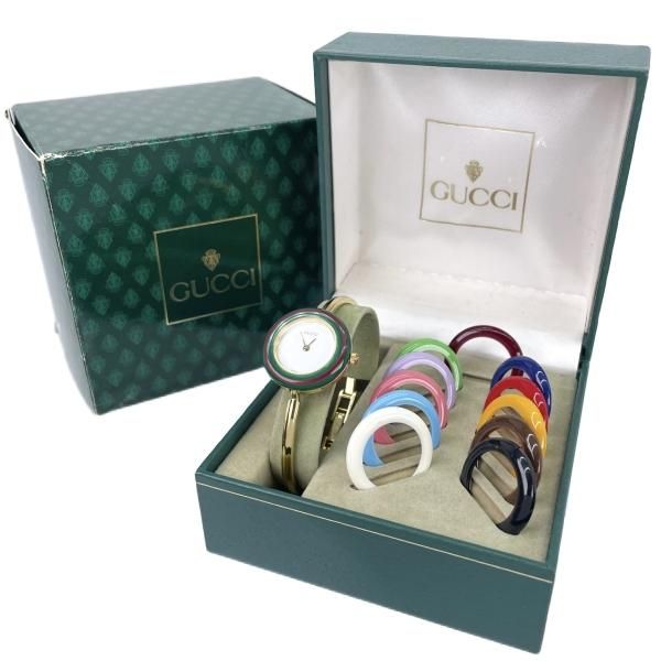 GUCCI グッチ チェンジベゼル ウォッチ 箱 交換ベゼル 付き ゴールド