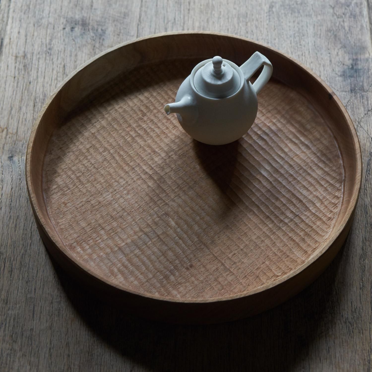 堀 宏治の深丸盆 30cm (ブラックウォルナット・サクラ・くるみ)