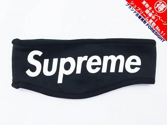 Supreme 'Fleece Headband'フリース ヘッドバンド ヘアバンド 黒