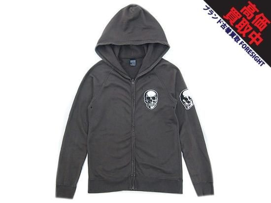 NUMBER(N)INE ドクロ スウェット パーカー スカル ワッペン ジップ