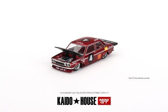 KAIDO☆HOUSE x MINI GT 1/64 Datsun 510 Pro Street JPN V1- ミニカー