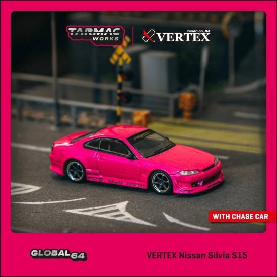 Tarmac Works GLOBAL64 1/64 VERTEX Nissan Silvia (S15) Pink