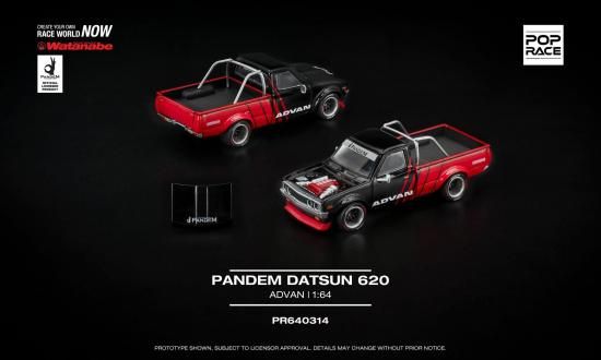 POP RACE 1/64 PANDEM DATSUN 620 - ADVAN- ミニカー専門店 RideON
