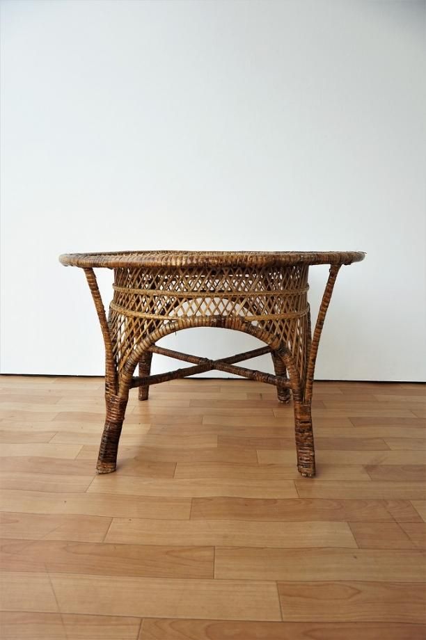 1970's ヴィンテージ ラタン サイドテーブル - アンティーク