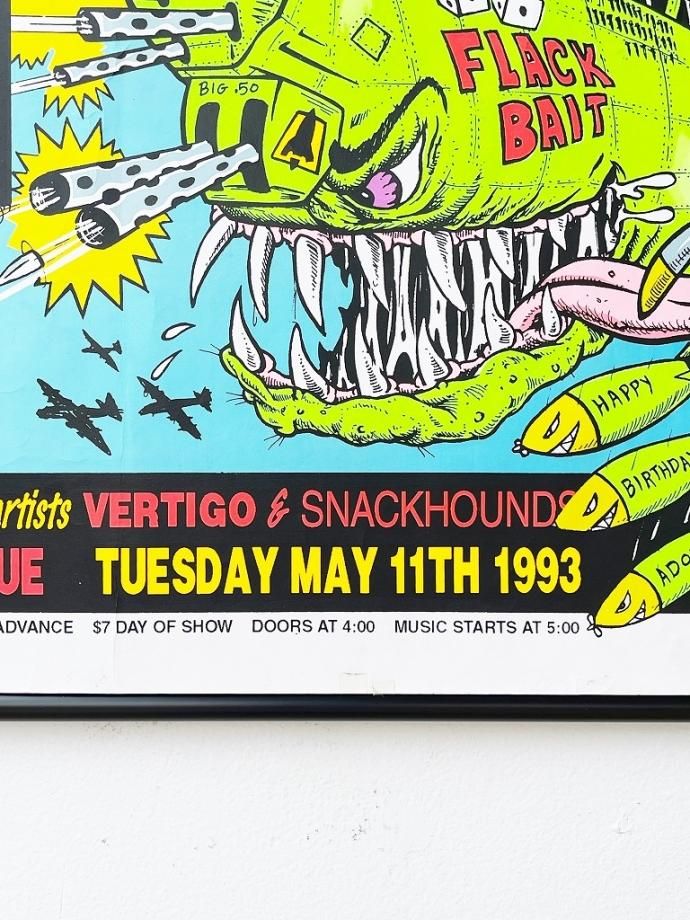 1990's Frank Kozik 額入りポスター - アンティーク、ビンテージの