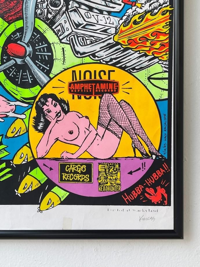 1990's Frank Kozik 額入りポスター - アンティーク、ビンテージの