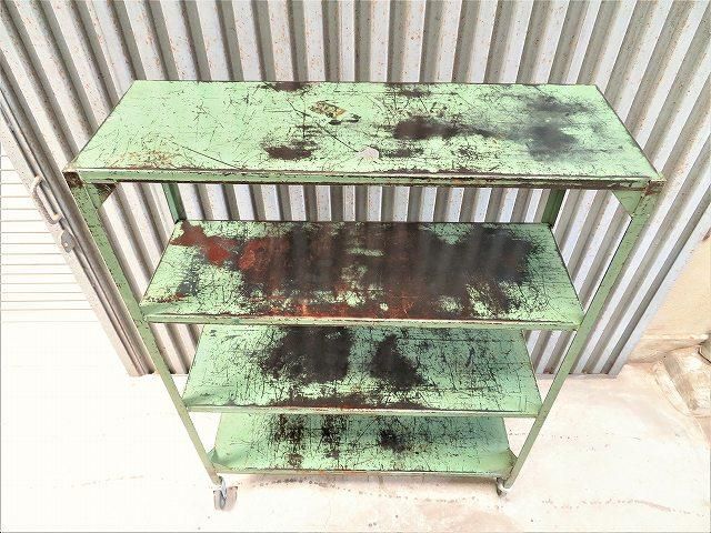 ヴィンテージ インダストリアル アイアン 4段ラック/ワゴン①