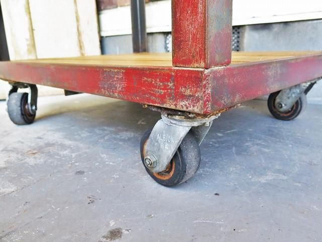 ヴィンテージ レッド アイアン ワゴン - アンティーク、ビンテージの