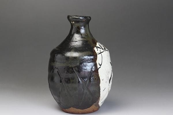 池田省吾 「 黒織部徳利 」 種子島 無比 酒器 - レトロ ＆アート空間