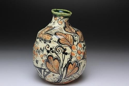 池田省吾 「 織部徳利 」 種子島無比 酒器 - レトロ ＆アート空間