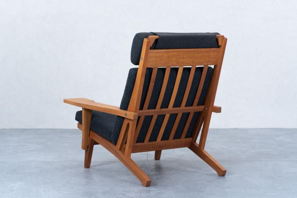 Hans J Wegner GE375 ハイバックソファ オットマンセット オーク