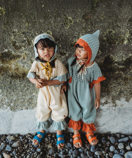 MABLI 小人 ロンパース ボンネット18m ブラウン 2025SS マブリ