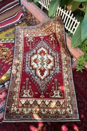 新しい絨毯/トルコ・ヘレケ・シュメル/タブリーズ柄約80×74cm - 手織り