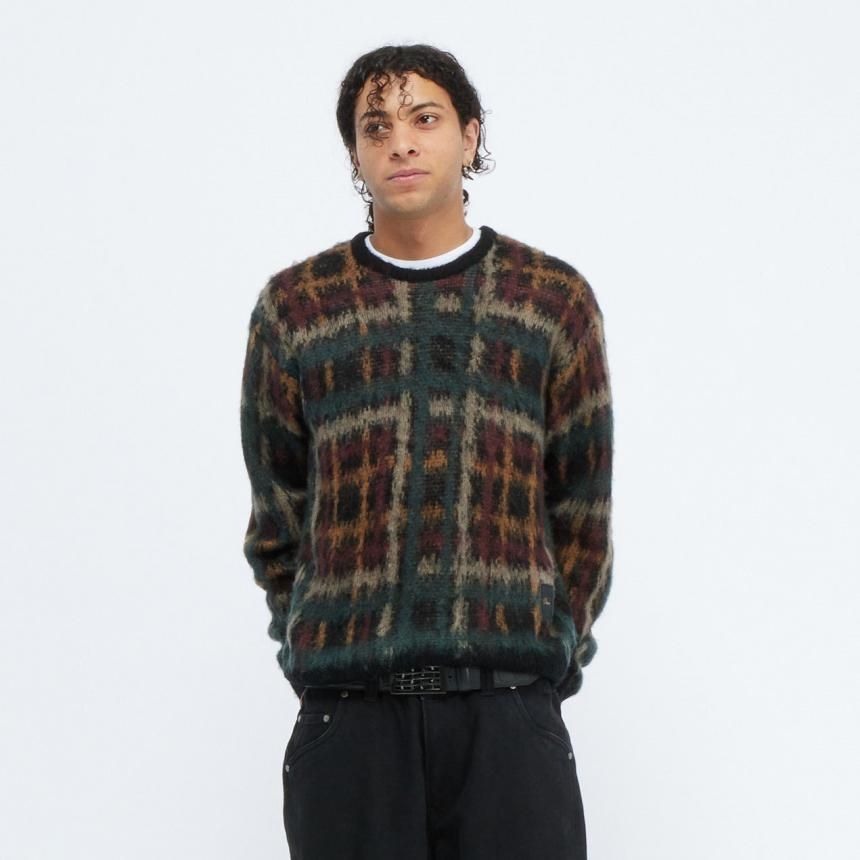 Dime Plaid Mohair Knit / Black (ダイム モヘア ニット/セーター