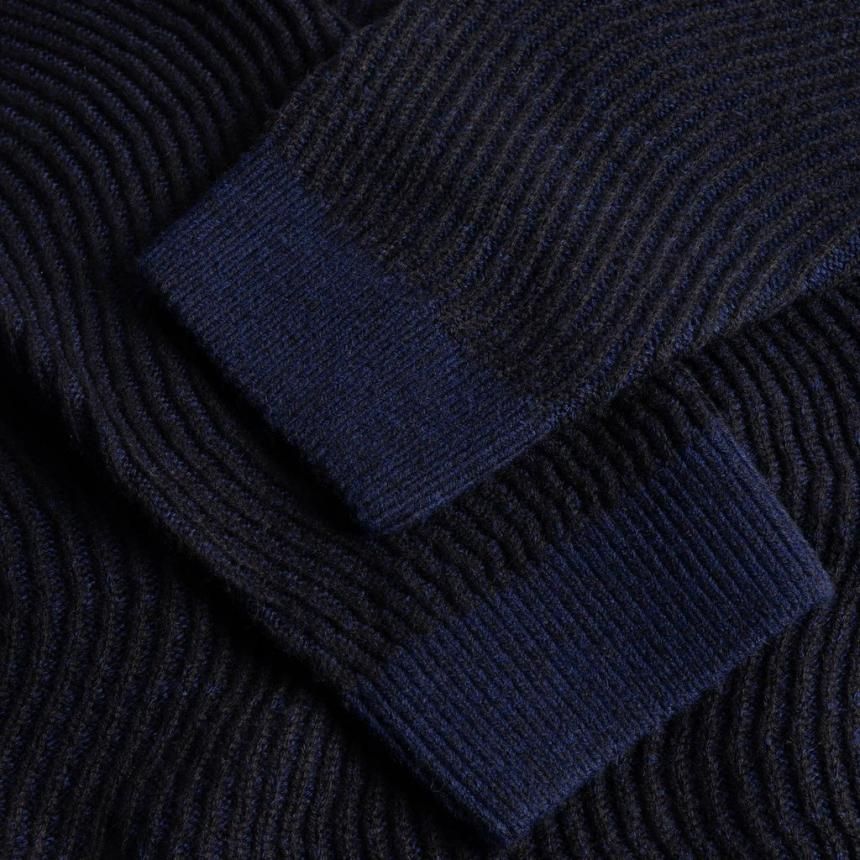 Dime Double Zipper Knit / Navy (ダイム ジップセーター/ニット