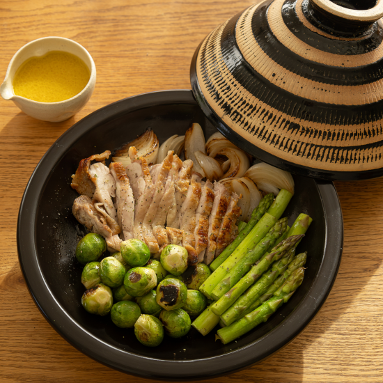 ふっくらさん 黒らく｜陶板鍋｜伊賀焼窯元 長谷園 公式通販