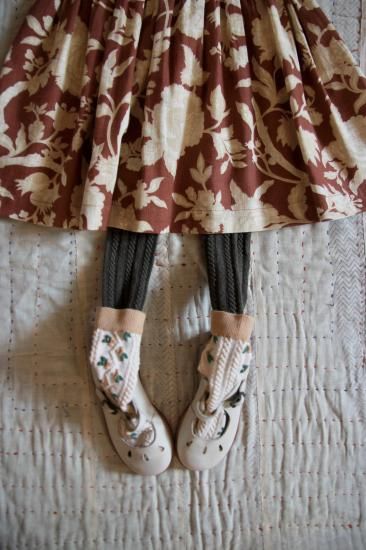 Bonjour diary Tights twist kaki ( S , M , L ) - SEN_TO_SENCE