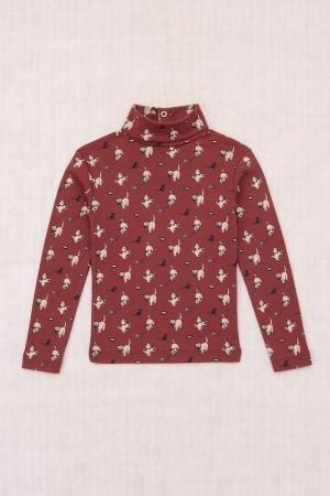 MISHA & PUFF Turtleneck - Madder Root Cat & Mouse - SEN_TO_SENCE