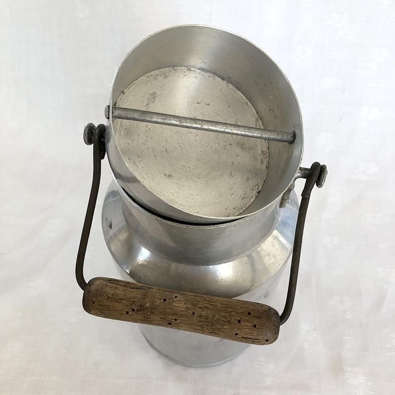 アルミ製 アンティークミルクポット ミルク缶 soracoya