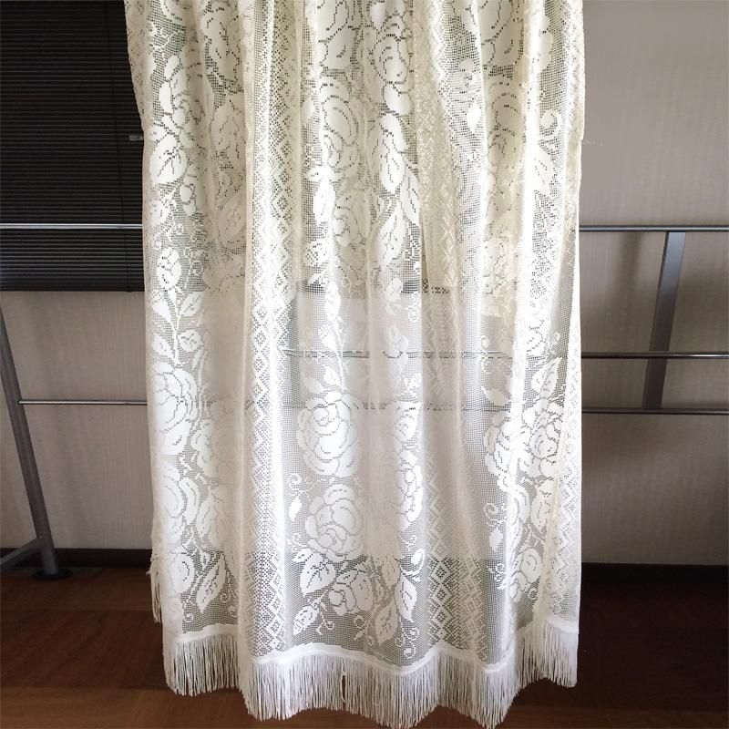 レースカーテン（ローズ フリンジ）- soracoya（空小屋）