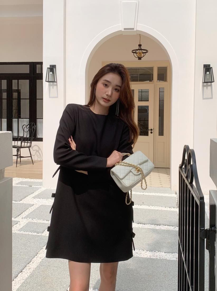 RONA SIDE RIBBON DRESS - BIRTHDAY BASH