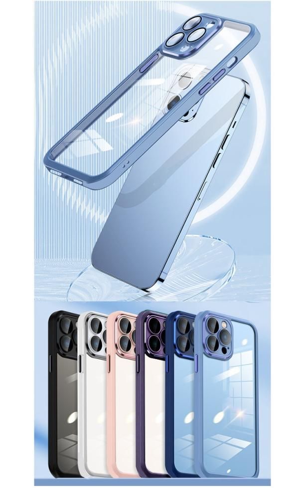 iPhone14 シリーズ カメラレンズ保護フィルム一体型 クリアケース