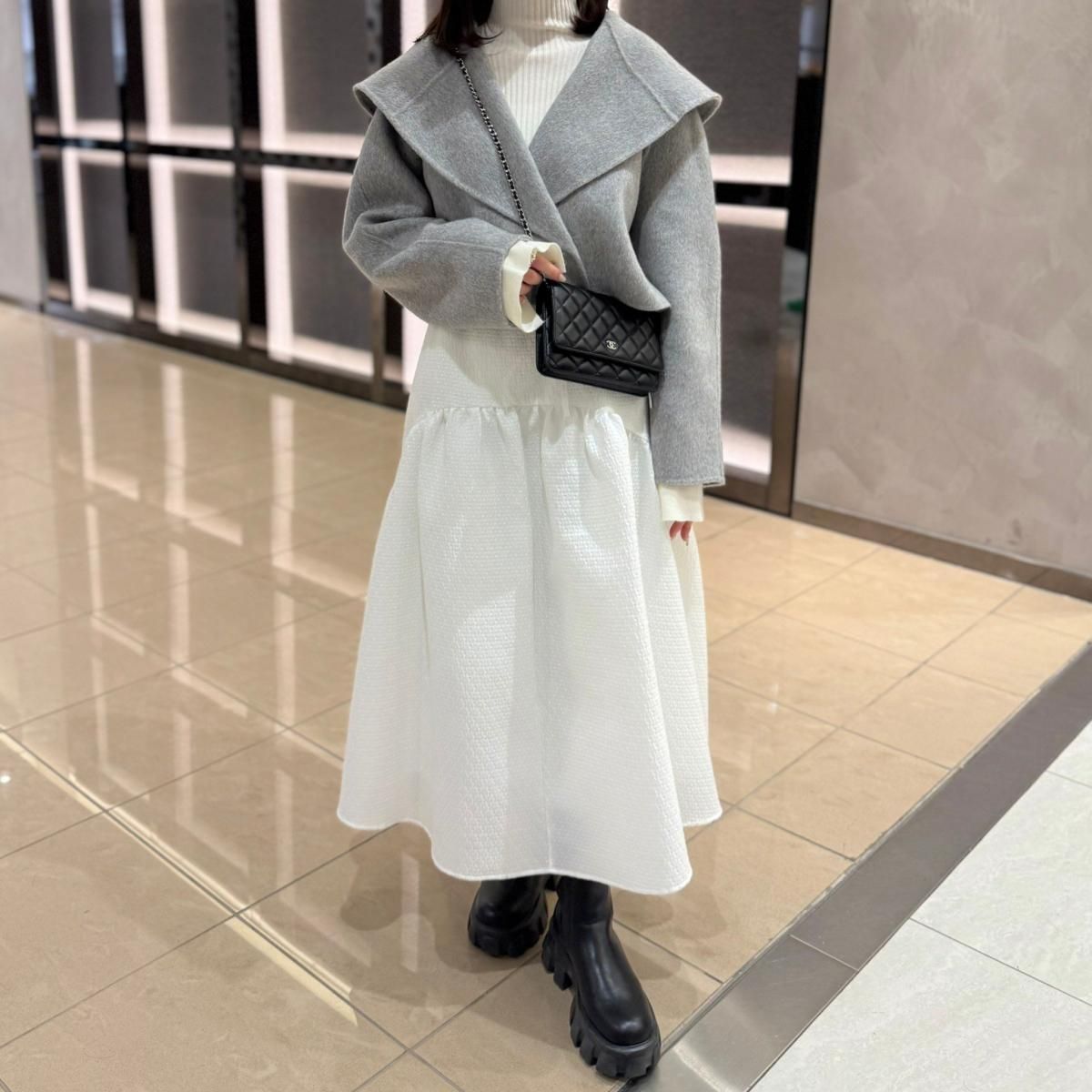 即納+受注】【REIMI collaboration】ウールダブルフェイスショール