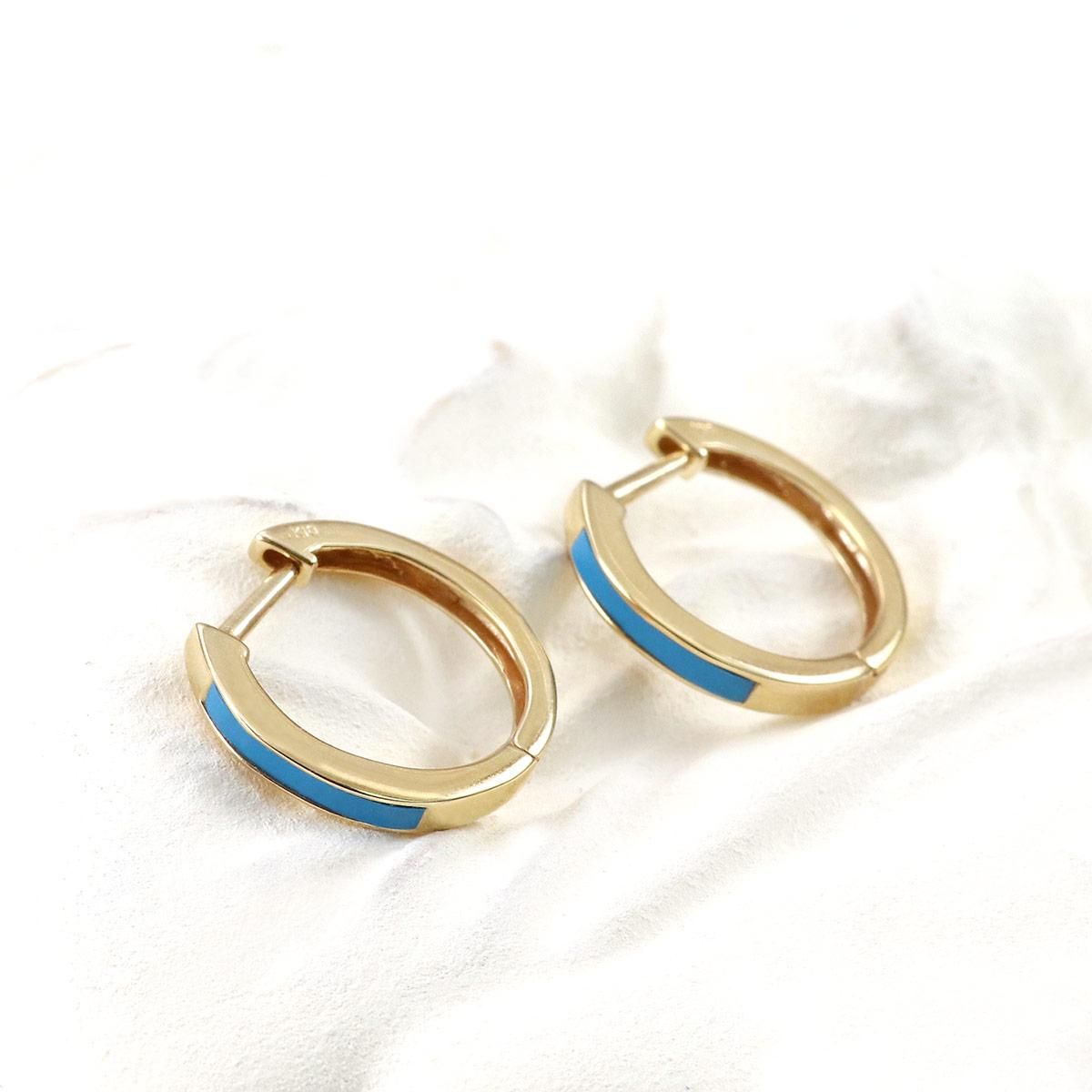 K10YG ターコイズ フープピアス 10金イエローゴールド |ギフト専門通販