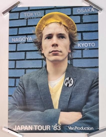 PUBLIC IMAGE LTD. ジョン・ライドン PIL 1983年告知ポスター Public