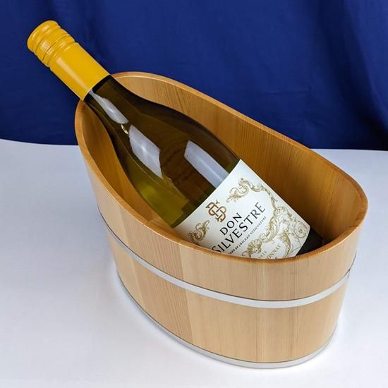 片上り曲線の木製ワインクーラー…原材料：国産木曽椹-さわら-｜ - MADE