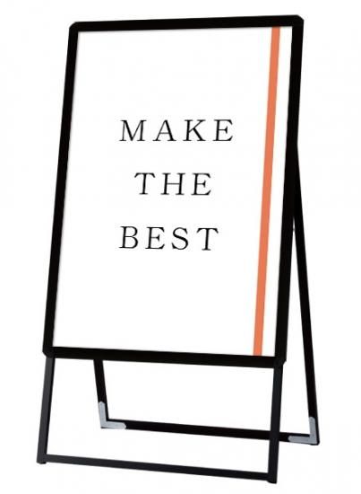 ポスターグリップスタンド看板 屋外用 A1片面ブラック - 看板や店舗