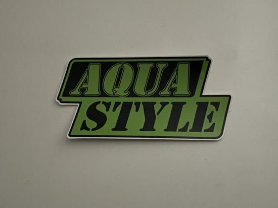 AQUASTYLE2色タイプステッカー - 長野県松本市のカーセキュリティ専門