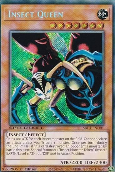 遊戯王 SBC1-END01 インセクト女王 (英語版 1st Edition シークレット