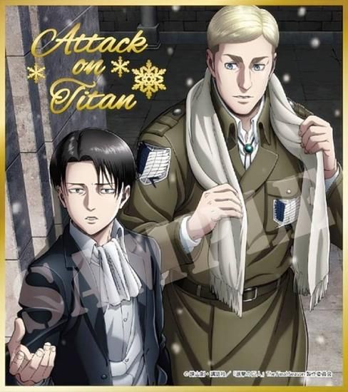 リヴァイ＆エルヴィン】 進撃の巨人 ビジュアル色紙コレクション